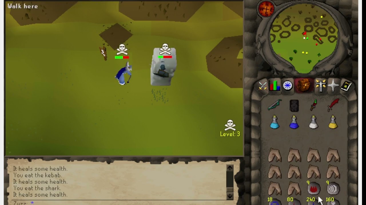 2005 runescape pking ice barrage dds combo