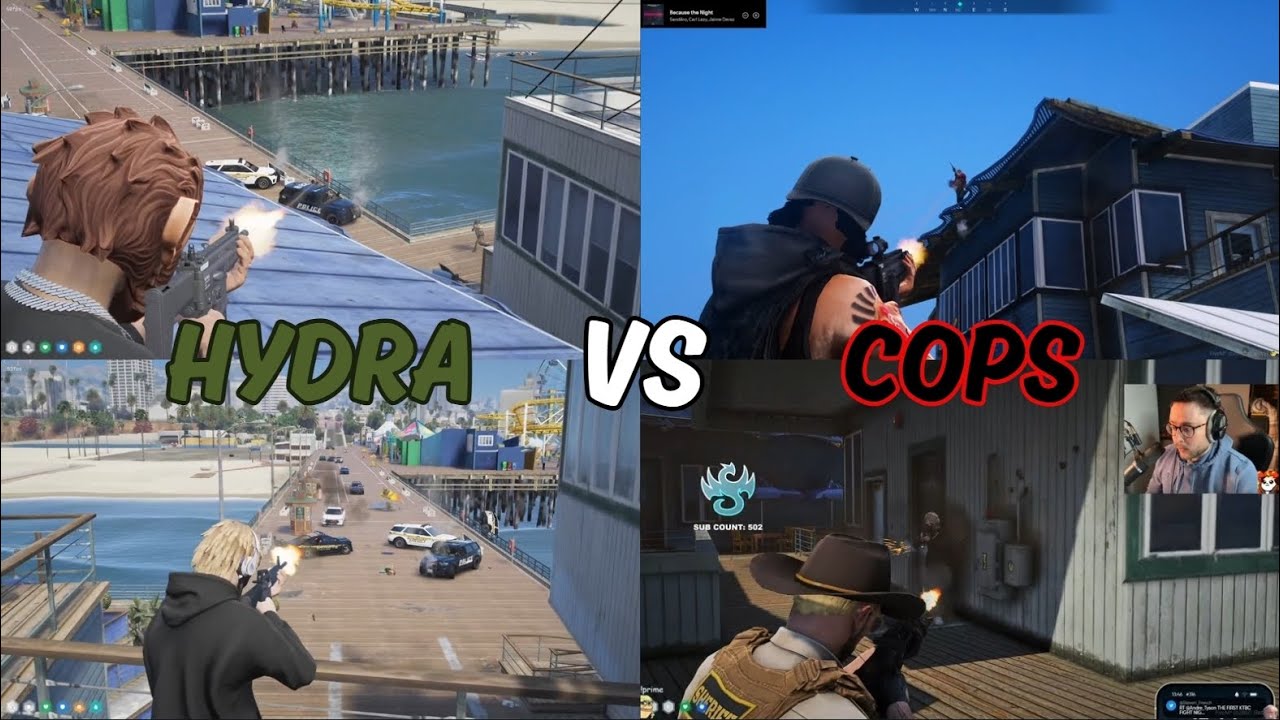Hydra Holdout Against PD After Holding Up a Cop | Multi POV | NoPixel 4.0 GTA RP