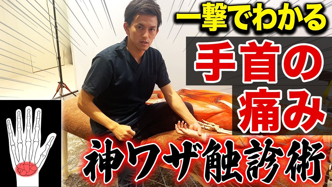 【※超有料級※】見るだけで手首の痛みが見極められる神ワザ触診法を徹底解説！