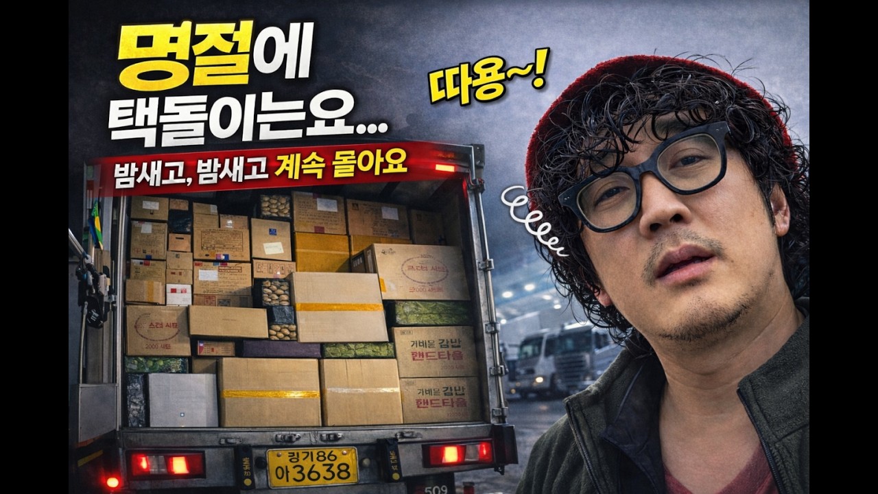 [장순규화물]26/02/11~12/수~목 명절에 택돌이는요,,,밤새고,밤새고 계속 돌아요~