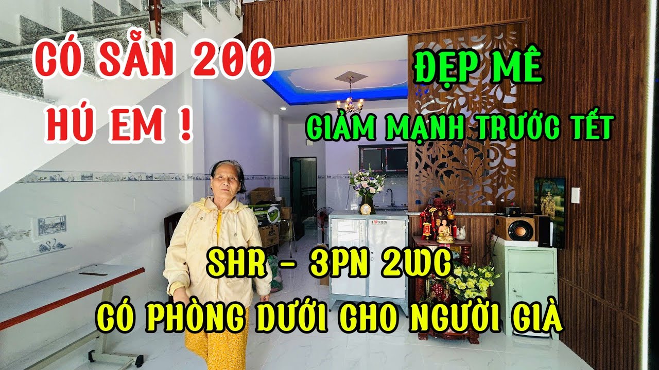 A/c ơi có 200tr hú em xuống sở hửu căn nhà to đùng mới xây này đón tết ạ.shr mới cáo tới 3 phòng lận