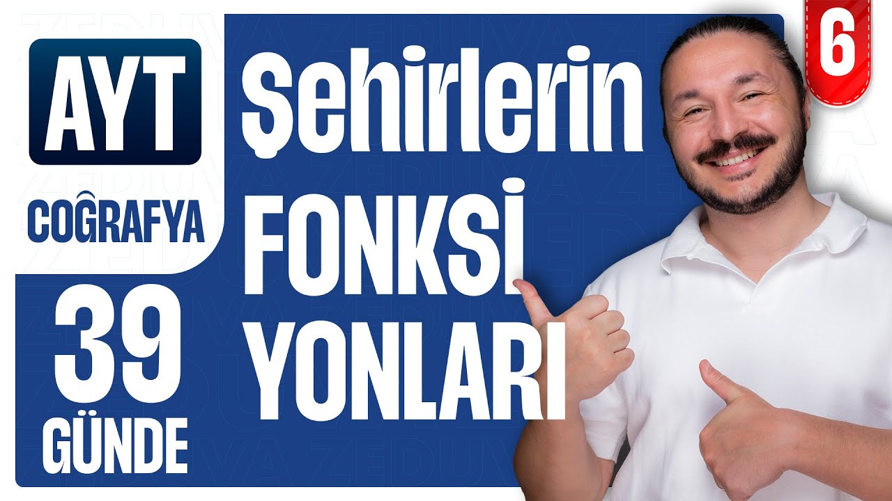 Şehirlerin fonksiyonları ve etki alanları | 39 G&Uuml;NDE AYT COĞRAFYA KAMPI 2026 | 11.sınıf coğrafya