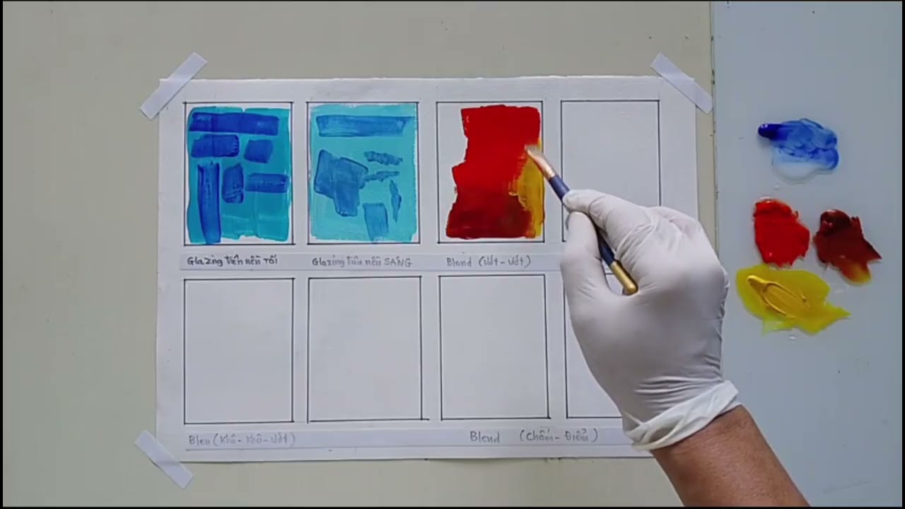 Kỹ Thuật Glazing & 3 Cách Blending Acrylic Chuyên Nghiệp | caonamStudio