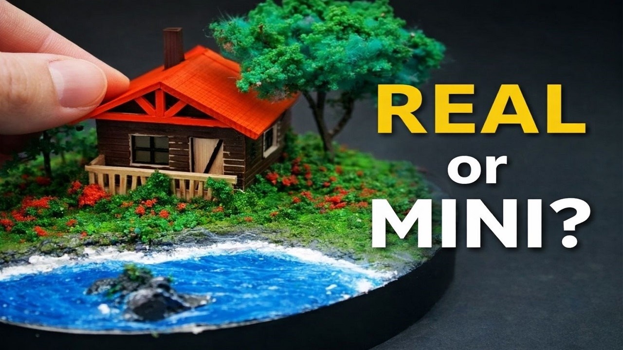 I Built a Mini Cabin Beside a Real Pond…