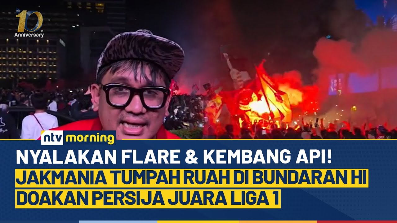 Perayaan Hari Jadi Persija Jakarta ke-97, Jak Mania Memenuhi Bundaran HI | NTV MORNING