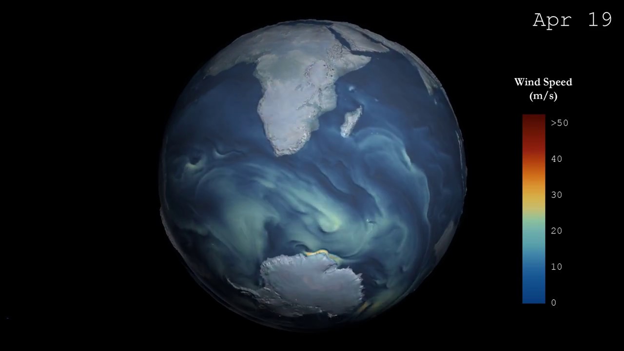 What are the Roaring 40s? NCAR Surface Wind Simulation