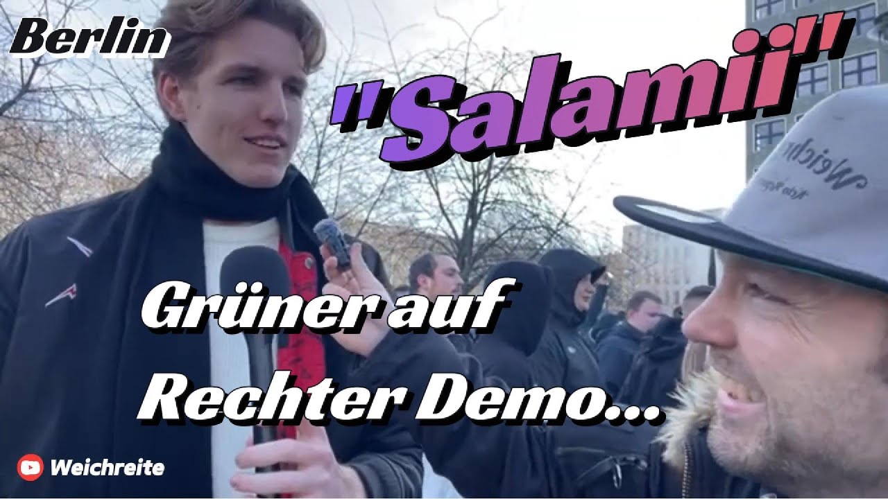 Salamii (Gr&uuml;ner) bei Ferhat Sent&uuml;rk (Rechter) Demo Berlin 