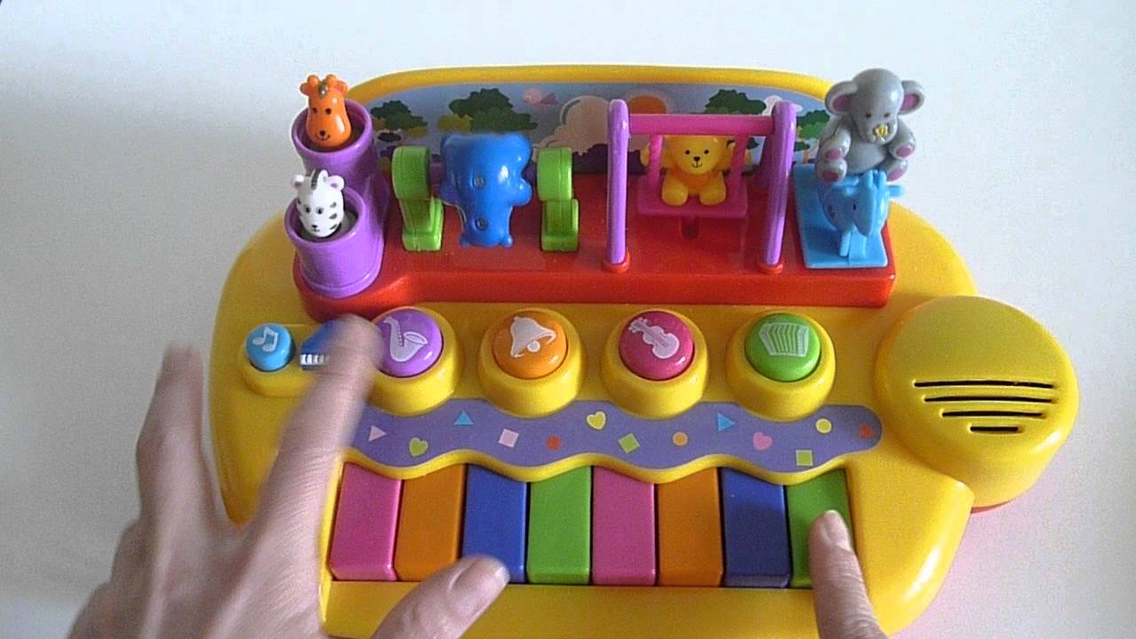 Зверята на качелях Kiddieland  - Пианино Кидиленд
