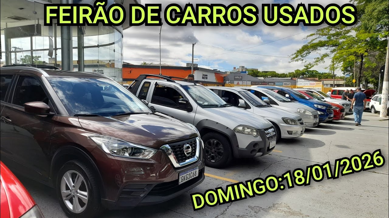 FEIRÃO DE CARROS USADOS EM SÃO PAULO/ DOMINGO: 18/01/2026.
