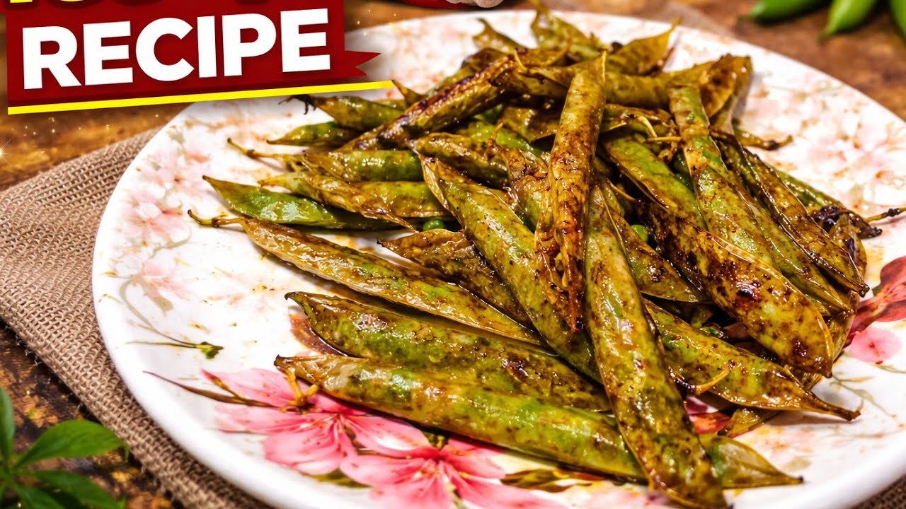 “Easy & Delicious Green Peas Pods Stir Fry |“Matar Phalli Sabzi | Quick & Easy Recipe” |