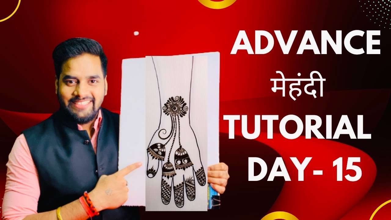 Mehndi class Day -15 । Latest Jhumka Mehndi Design 2022 । Easy Trick Mehndi । Mehndi Tutorial #1