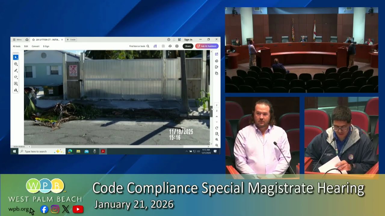 Code Compliance Special Magistrate Meeting