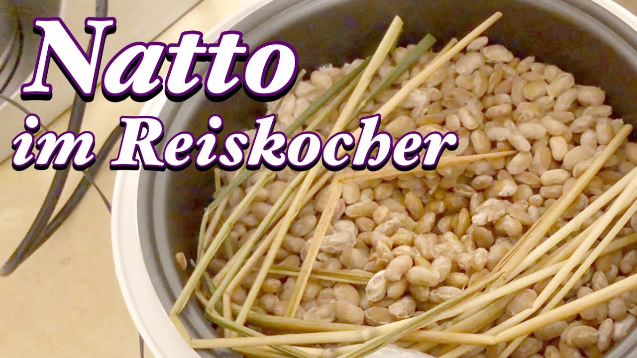 [Natto] im Reiskocher machen 炊飯器で作る納豆(糸の引きが凄い！)