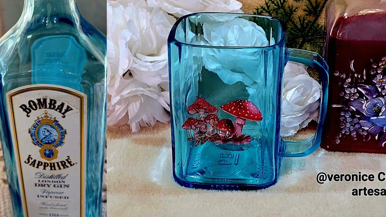 caneca feita com garrafa de BOMBAY 💫✨️😱