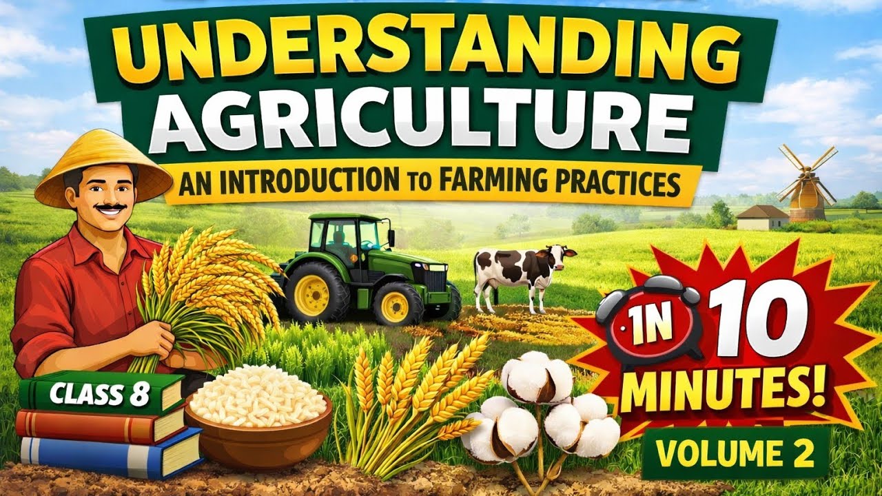 Understanding Agriculture Volume 2 | Farming Practices Explained in 10 Minutes | Class 8.
