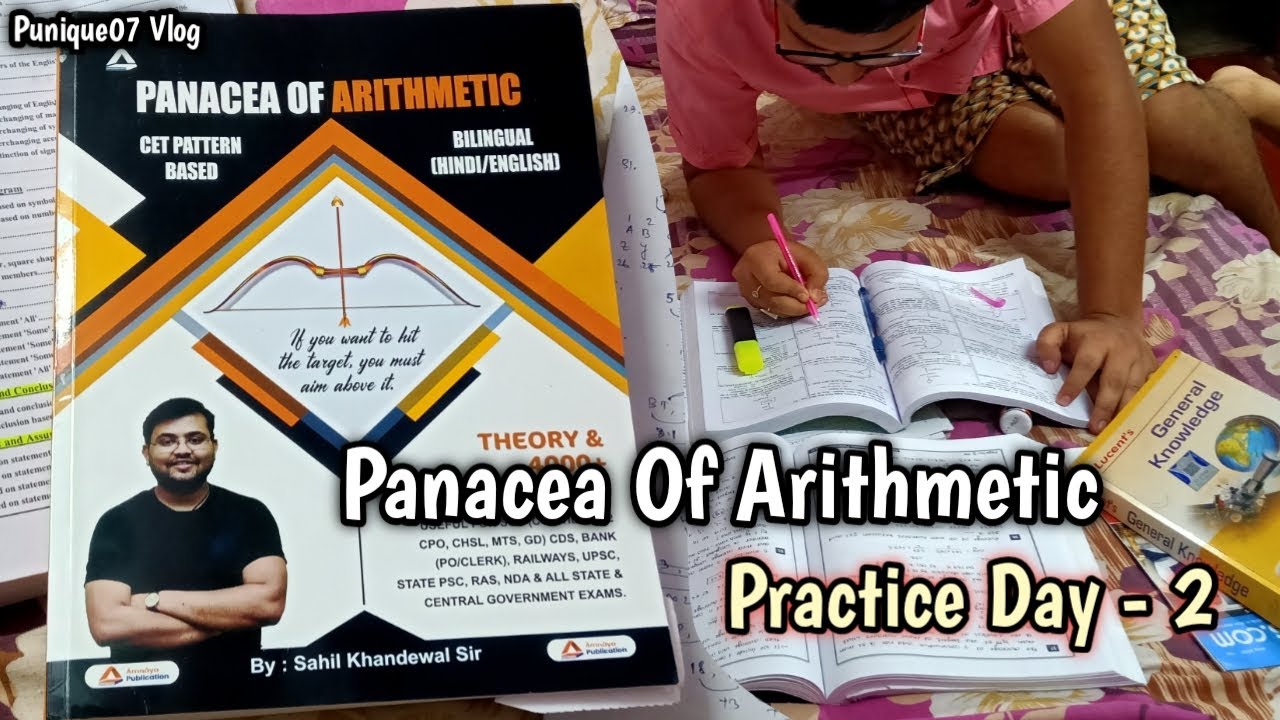 Panacea of Arithmetic || Sahil Sir's Book Practice Vlog Day - 2 || Sahil sir's new book