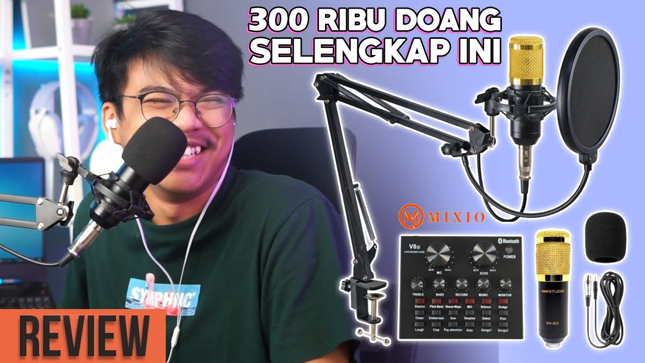 Satu Paket Audio Lengkap + MURAH! Mixio BM800 & Soundcard Mixio V8