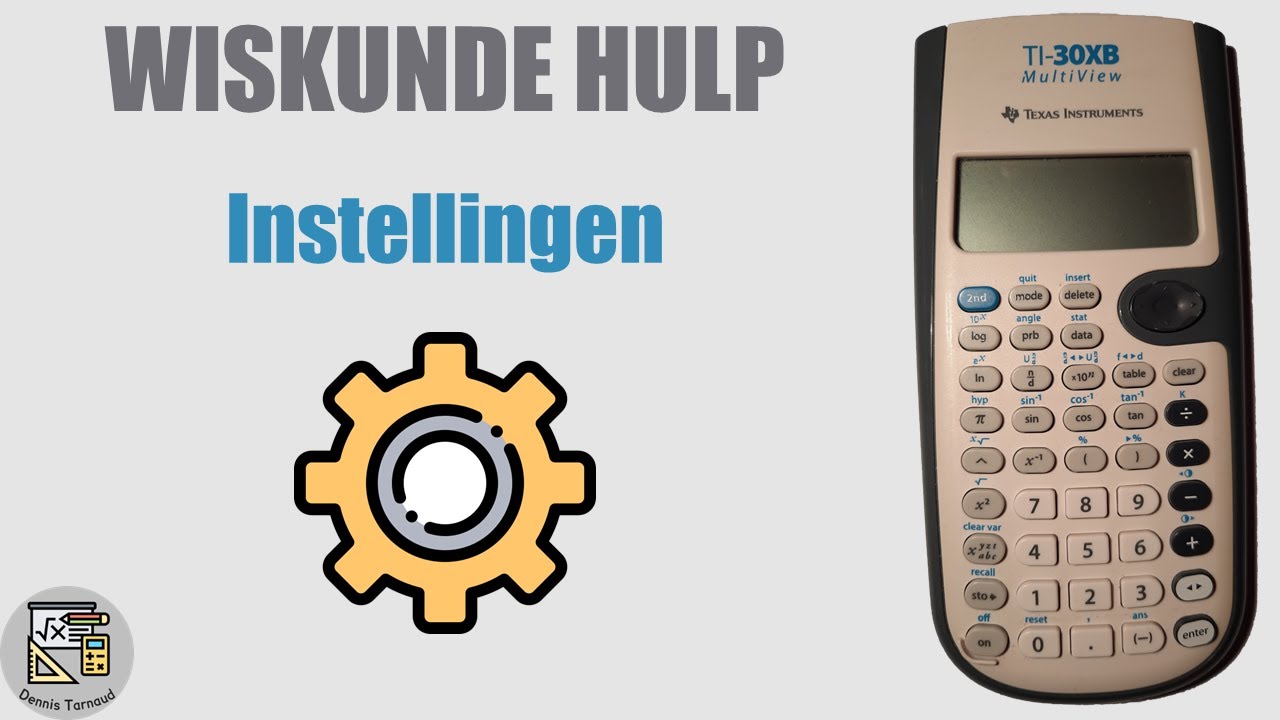 TI-30X - Instellingen van het rekentoestel