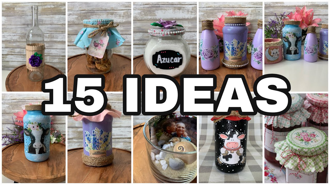 15 IDEAS PARA DECORAR TU COCINA CON FRASCOS DE VIDRIO/EASY MASON JARS CRAFTS