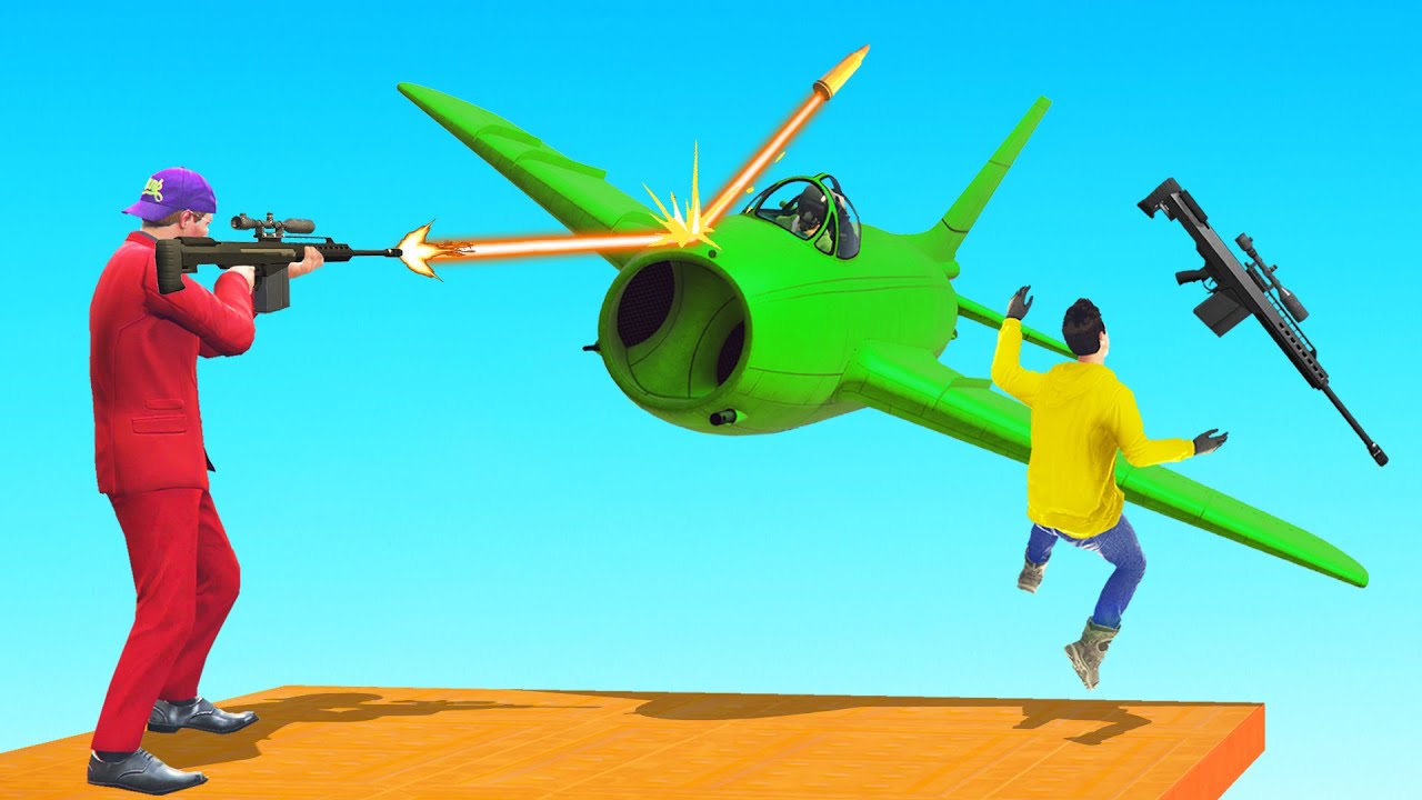 SNIPERS vs PLANES = DANGER! (GTA 5 Funny Moments)