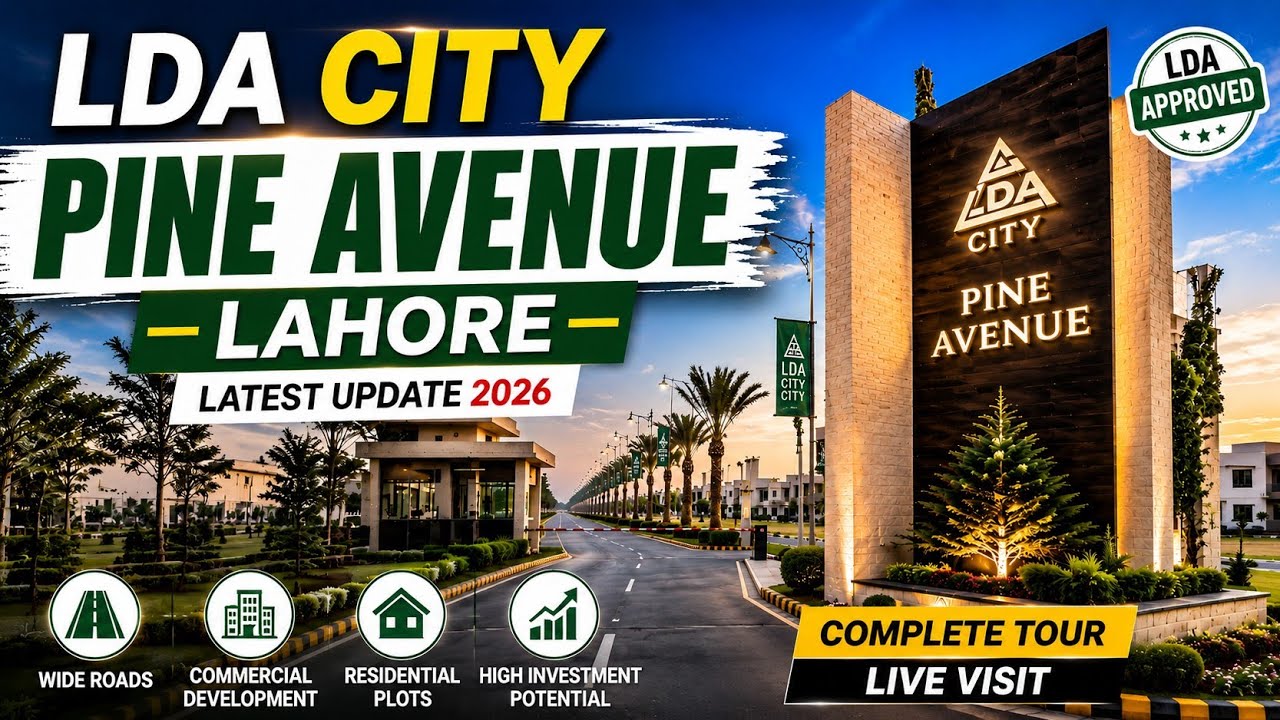 🚧 LDA City Pine Avenue Lahore 🏘️ | Latest Road & Commercial Tour 2026 @everydaymoments