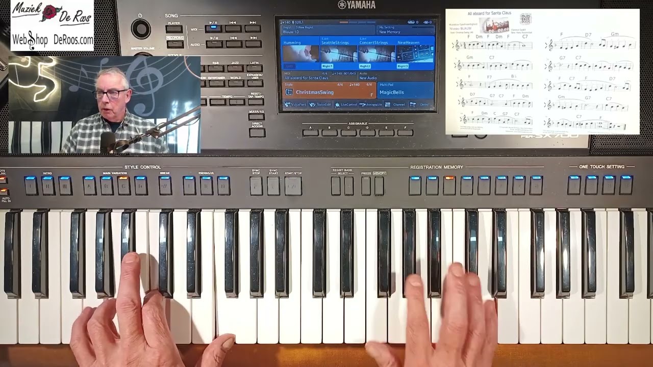 All aboard for Santa Claus, Muziekuur Blauw10 Keyboard demovideo