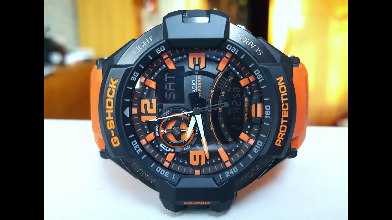 Обзор и настройка CASIO G-SHOCK GA-1000-4A (Review and setting)
