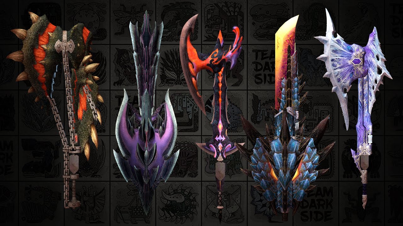MHW Iceborne | All 171 Switch Axe & Charge Blade Designs (4K)