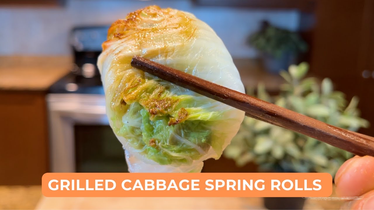 Grilled Cabbage Spring Rolls Recipe - a delicious and easy appetizer!