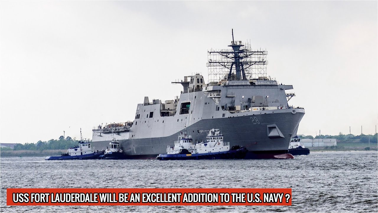ВМС США крестили новейший десантный корабль #LPD #USSFortLauderdale!