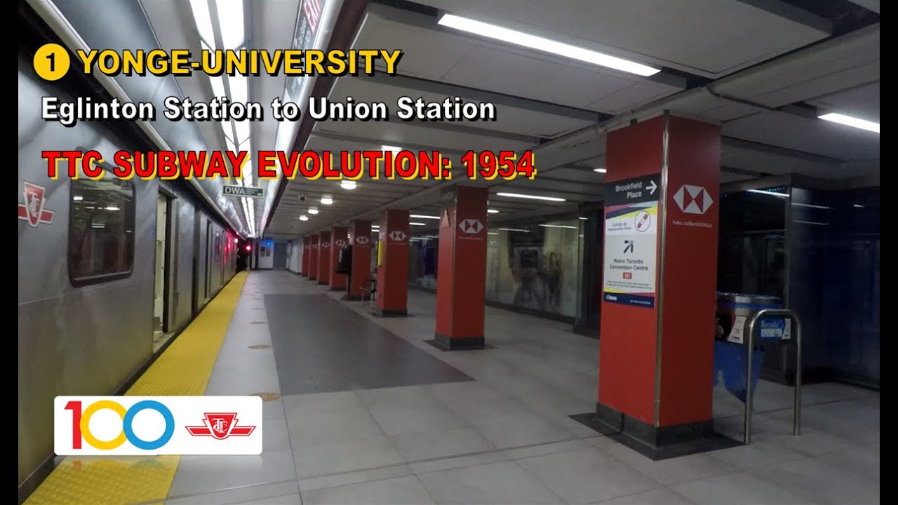 TTC POV Walk: Eglinton Station to Union Station (TTC Subway Evolution: 1954)