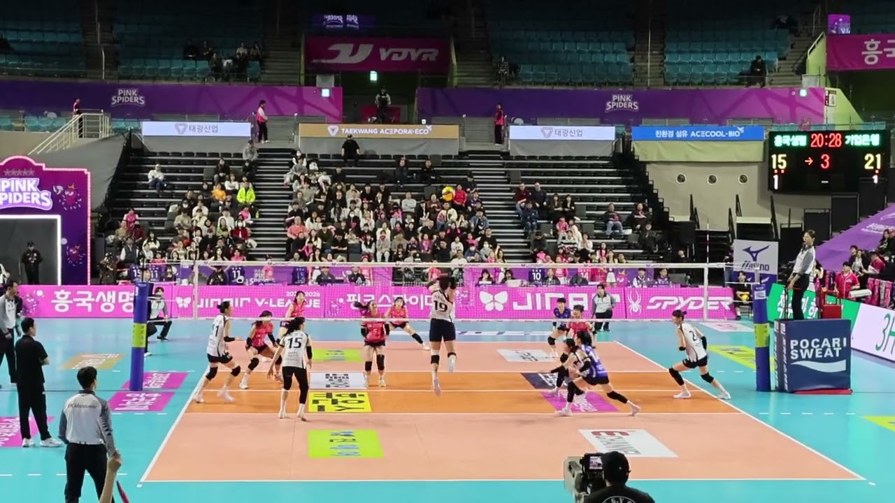 흥국생명19승  3세트후반 ibk전 26,3,10