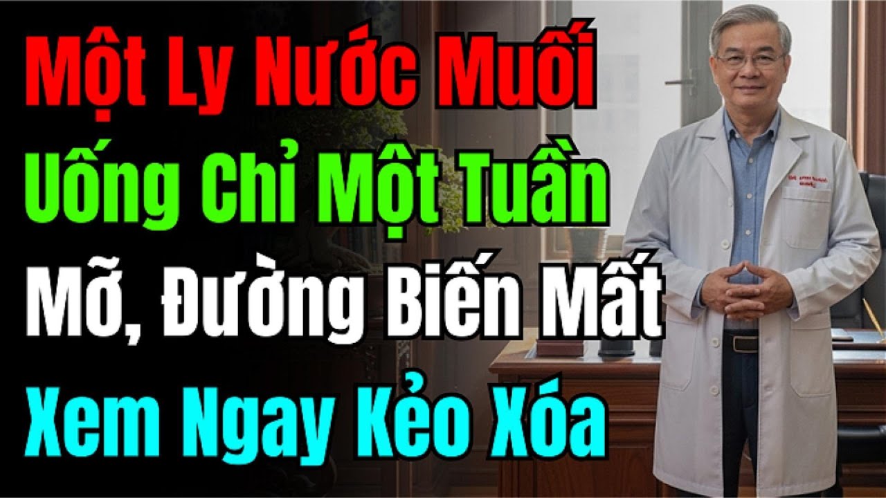 Uống Nước Muối Giảm Mỡ Bụng Sai Cách Sẽ Phá Hủy Cơ Thể Sau 1 Tuần! Tỷ Lệ Vàng Bạn Cần Biết