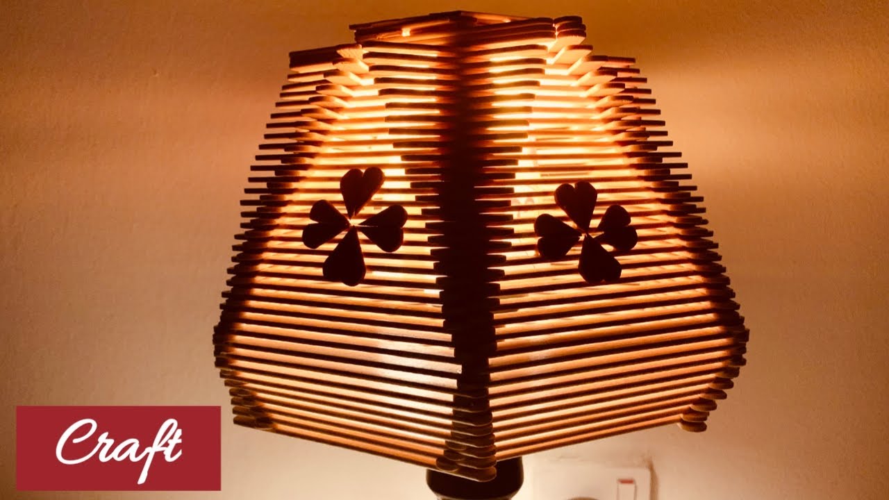 Easy DIY Ideas for Homedecor | Making Craft Stick Lampshade