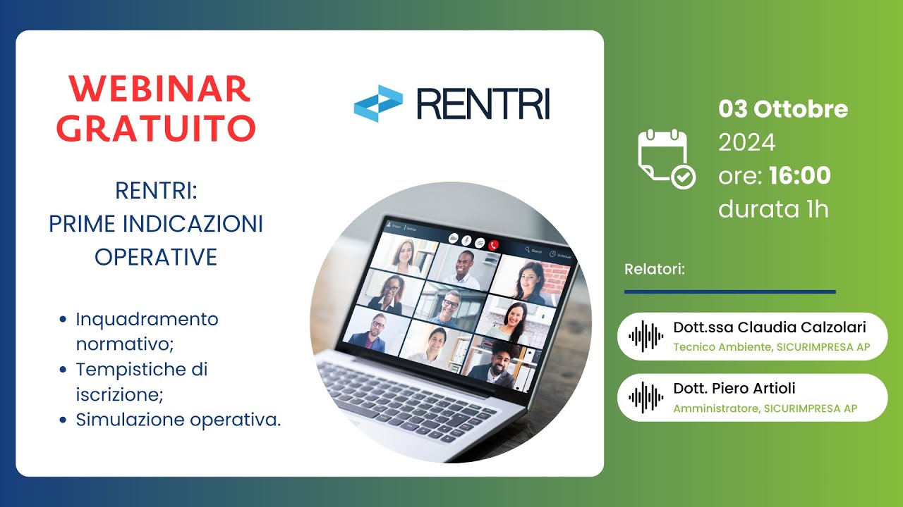 Webinar: “RENTRI, le prime indicazioni operative”