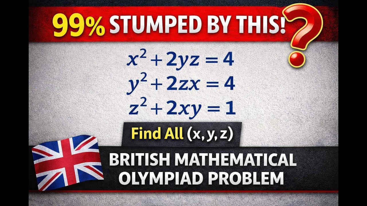 British Mathematical Olympiad Problem That Stumps 99% | Find All (x, y, z)