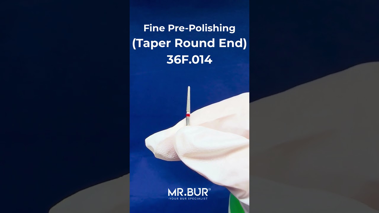 Fine Grit Pre-Polishing Taper Round End Bur | Diamond Dental Bur