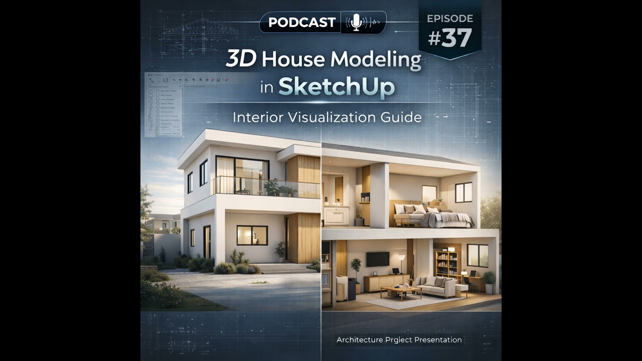 EP 37: 3D Residential House Modeling & Interior Visualization Using SketchUp
