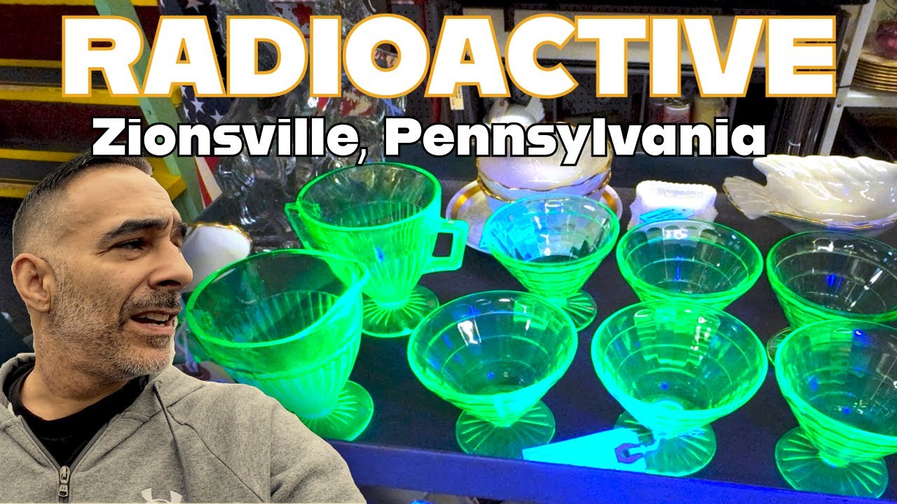 Hunting for Radioactive Antiques in Zionsville PA ☢️ | Uranium Glass & Fiestaware