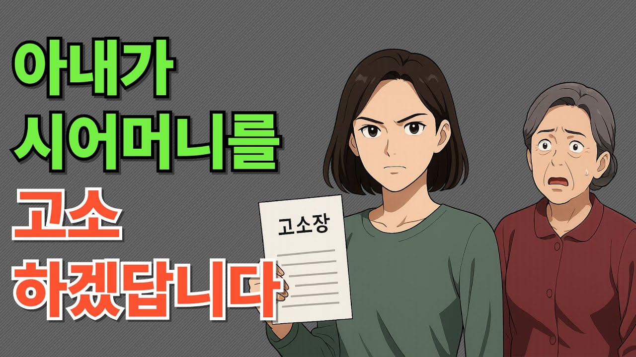 아내가 시어머니를 고소하겠답니다