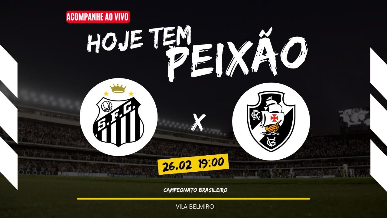 🔴 AO VIVO: SANTOS x VASCO | BRASILEIRÃO (26/02/26)