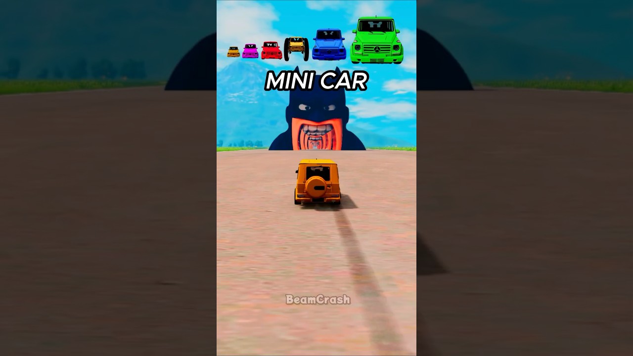 Big and Small Car vs Batman - BeamNG.Drive