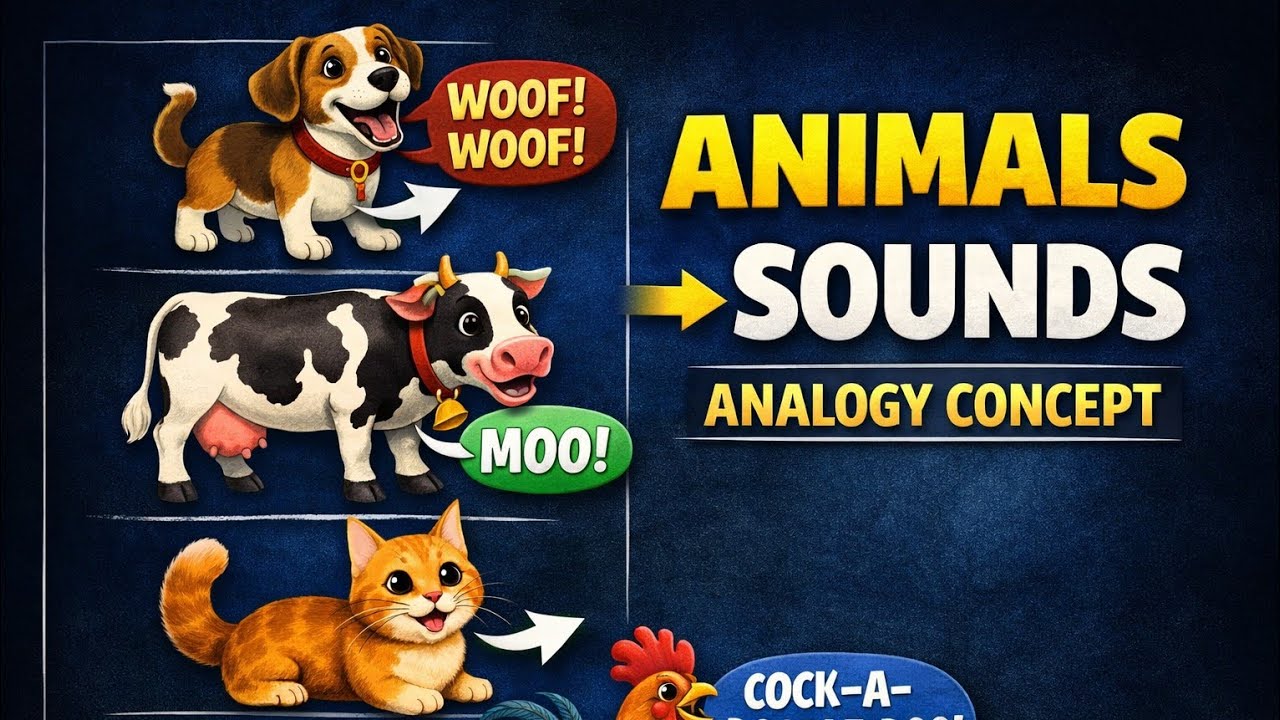 Analogy #reasoning animals and their sound; object and their sound #completreasoning #ssc #afcat 