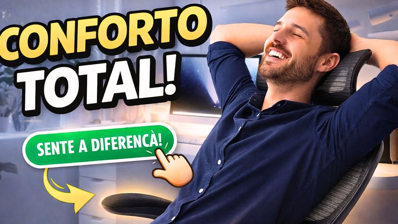 Cadeira de Escritório Ergonômica com Suporte Lombar! 🤩 Conforto e Produtividade!🚀Achadinho Amazon!