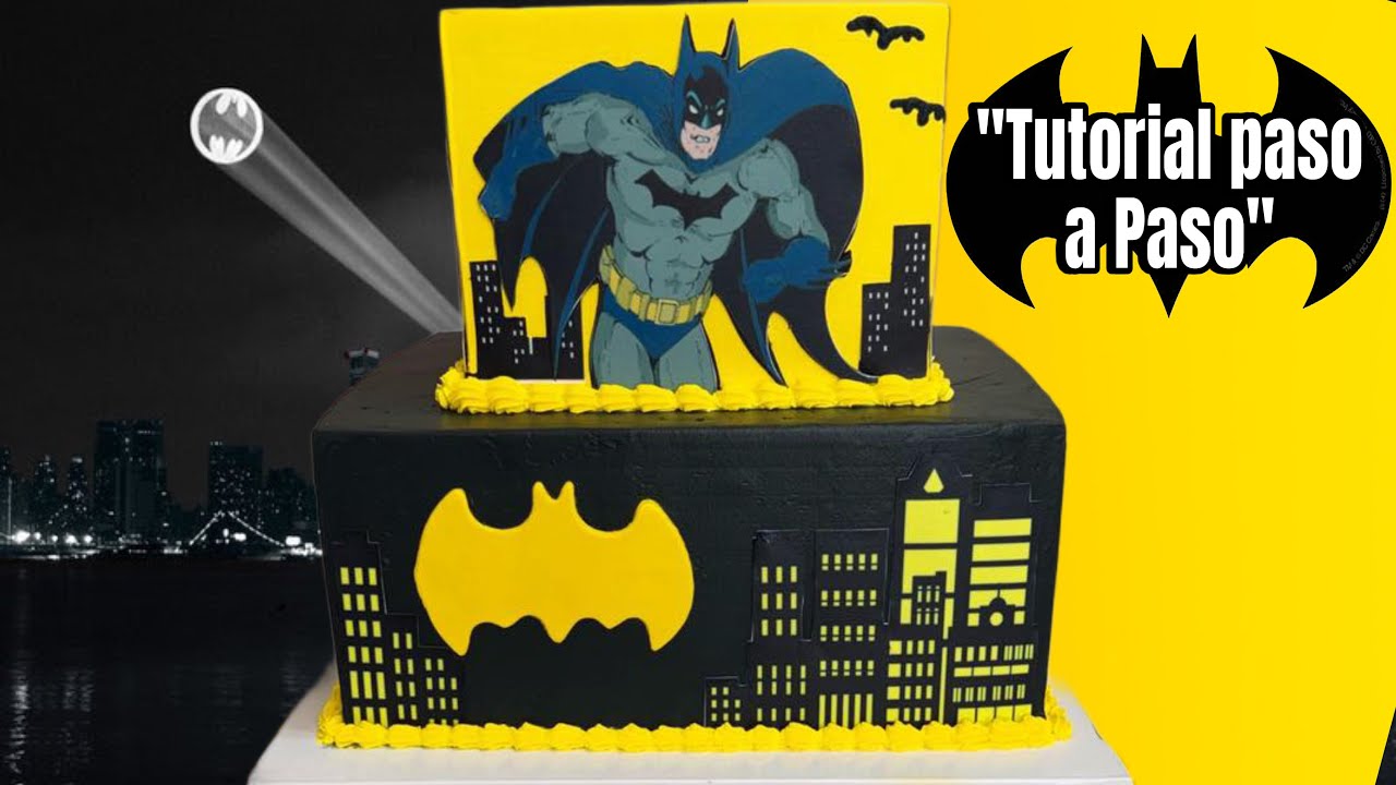 Tutoríal de (PASTEL DE BATMAN.) #cakedesign #cakedecorating #pastel 