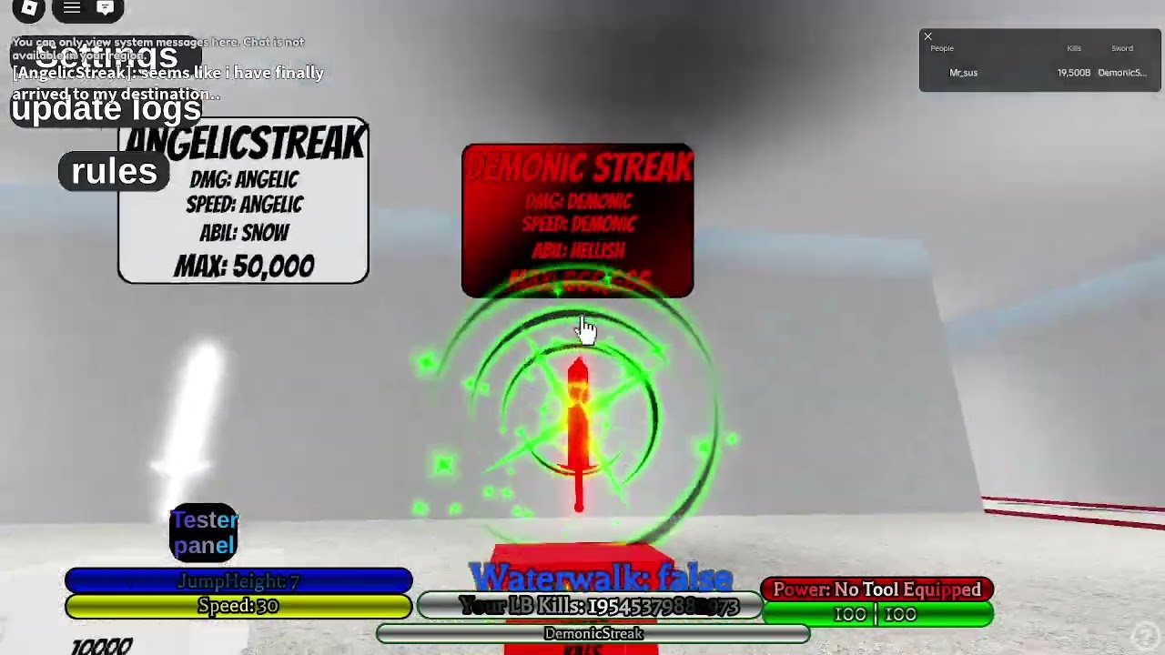 roblox c:kv2 angelicstreak and demonic streak showcase