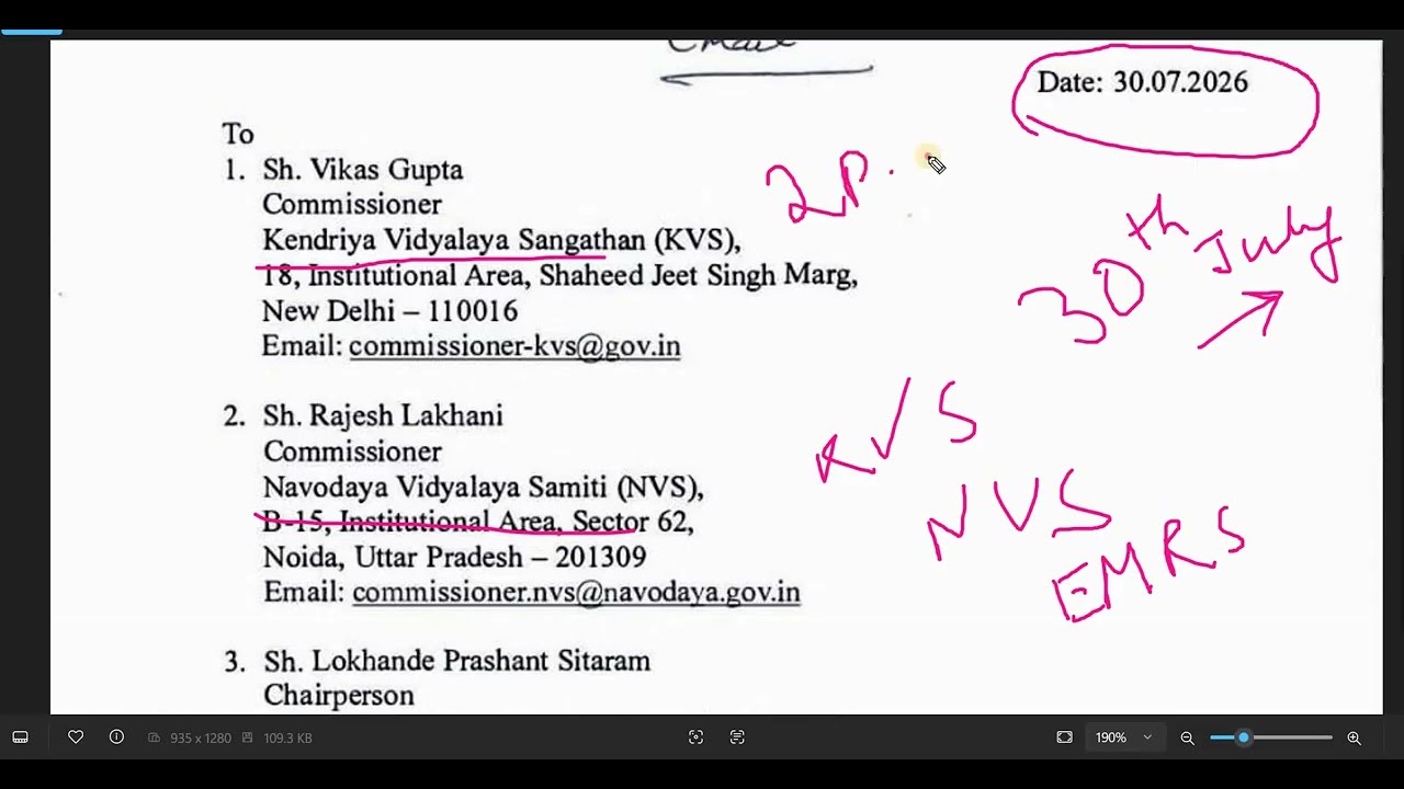 KVS NVS EMRS FINAL RESULTS LATEST UPDATE ON 30 JULY 2026