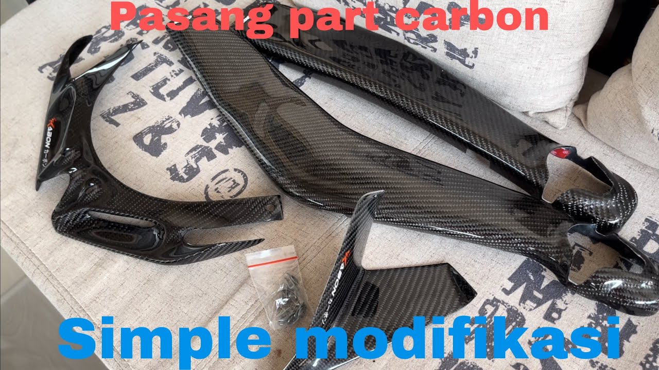 Pemasangan carbon part di ZX25R ‼️Cover arm, cover air ram, winglet carbon‼️
