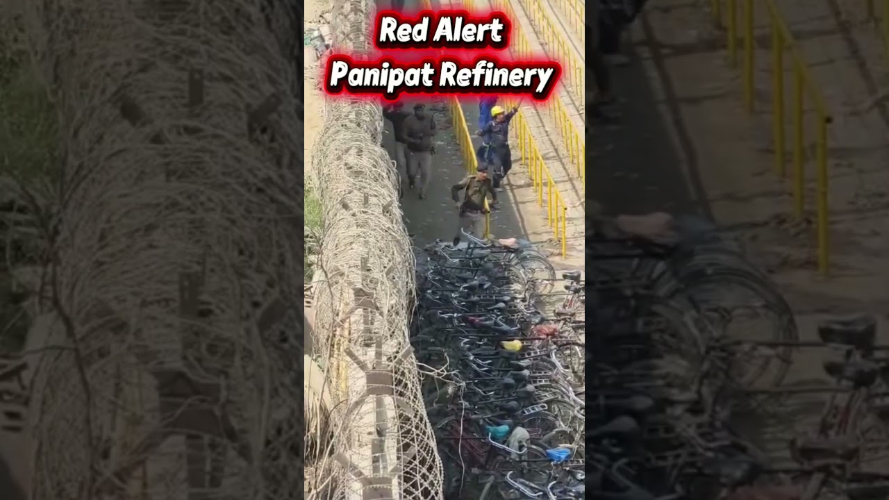 Today Worker Strike in Panipat Refinery #labour #panipat #refinery #workers#viral#police#protection