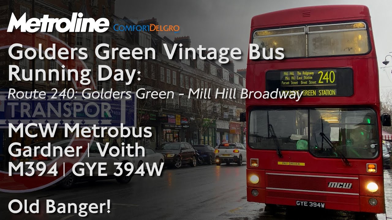 Old Banger! | M394 (GYE 394W) | MCW Metrobus Voith | Golders Green Vintage Bus Running Day